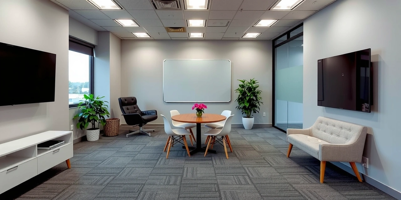 Ufficio moderno e accogliente di Colosseovitacv, che invita alla comunicazione.