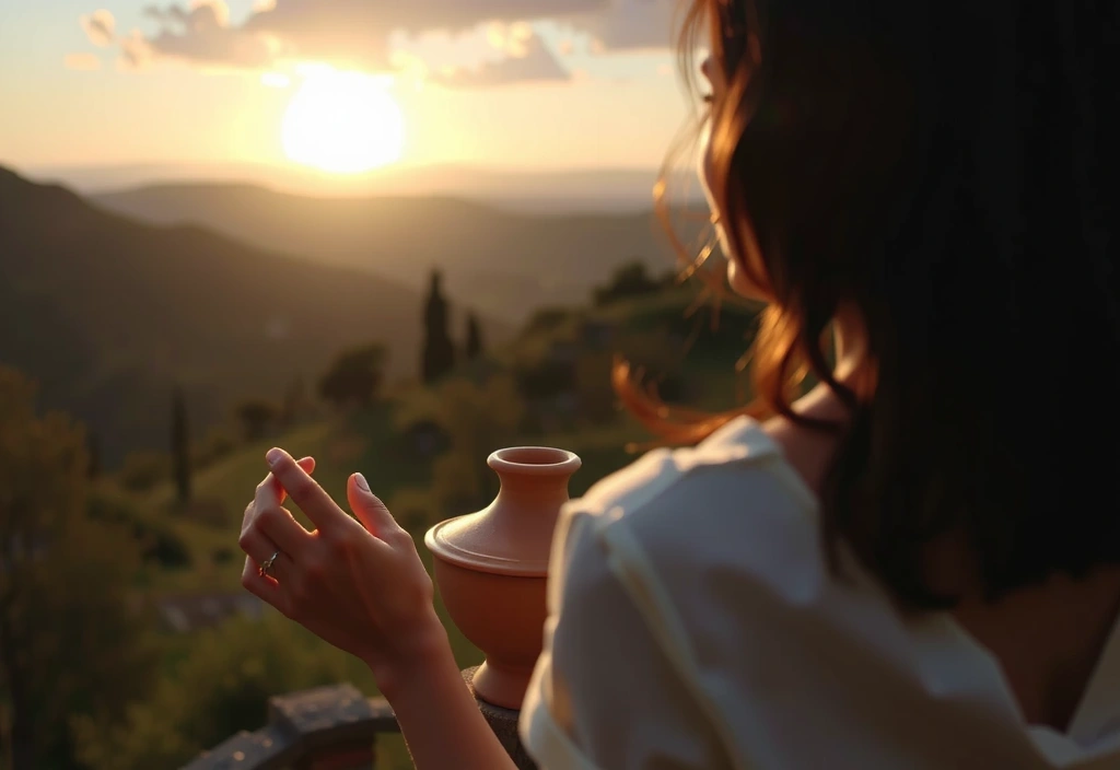 Subtle, elegant imagery evoking Italian landscapes or traditional craftsmanship, symbolizing Colosseovitacv's Italian origin and quality.